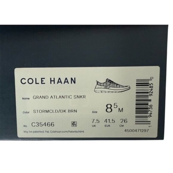 Cole Haan Mens Gray Mesh Brown Suede Zero Grand Atlantic Sneakers Sz 8.5 New - Picture 9 of 15